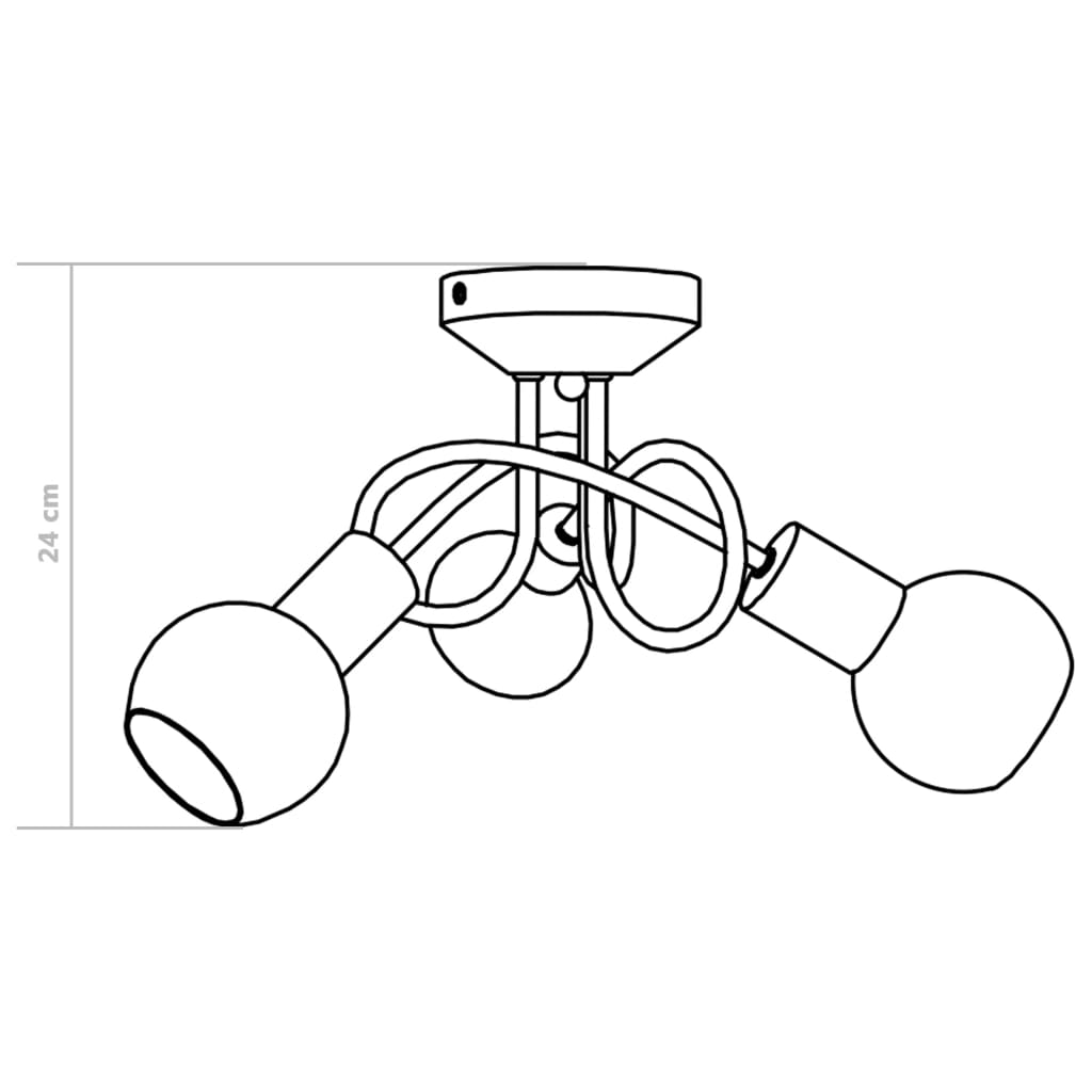 Lampadario Paralume In Ceramica A Coppa Bianco 3 Lampadine E14