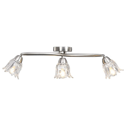 Lampadario Con Paralumi In Vetro Per 3 Lampadine E14