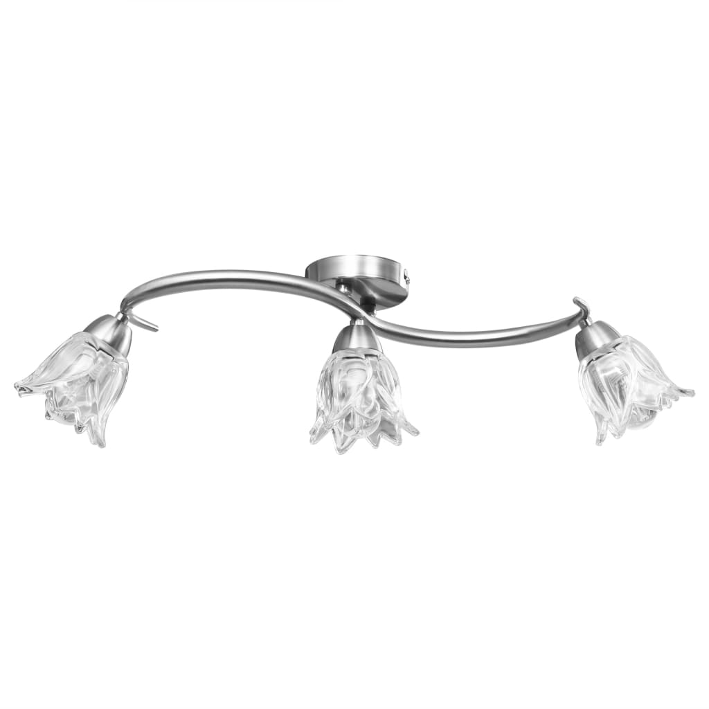Lampadario Con Paralumi In Vetro Per 3 Lampadine E14