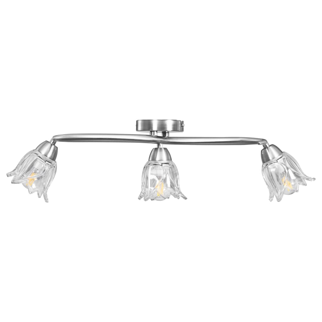 Lampadario Con Paralumi In Vetro Per 3 Lampadine E14