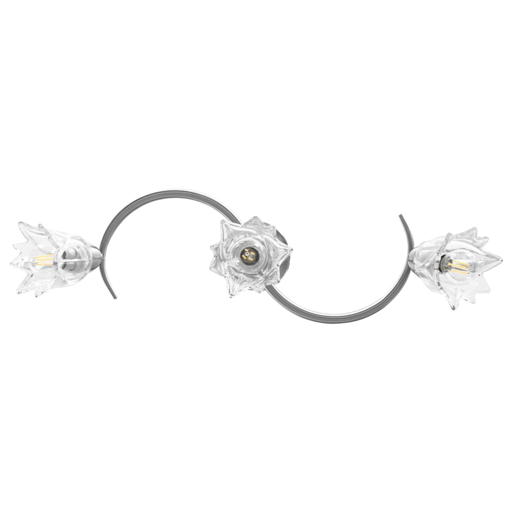 Lampadario Con Paralumi In Vetro Per 3 Lampadine E14