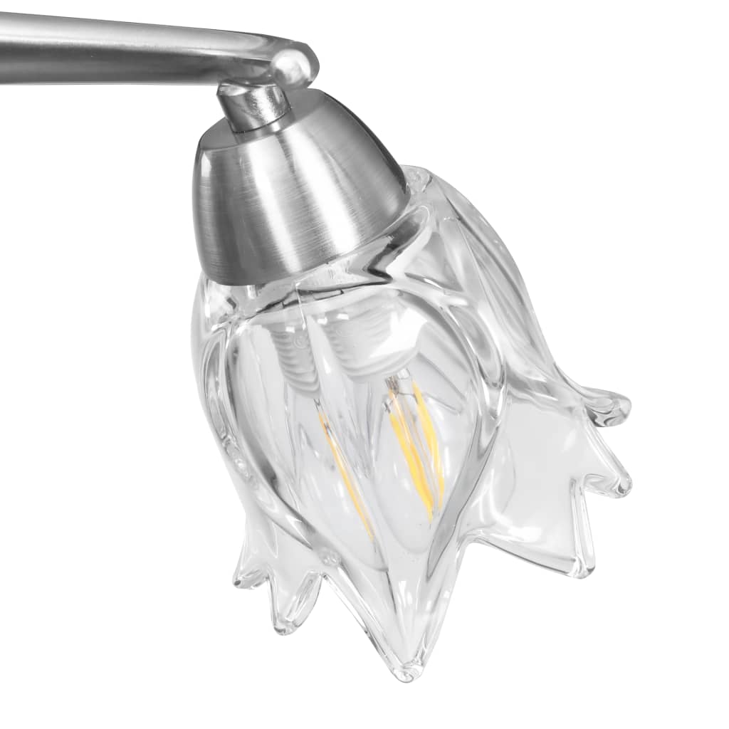 Lampadario Con Paralumi In Vetro Per 3 Lampadine E14