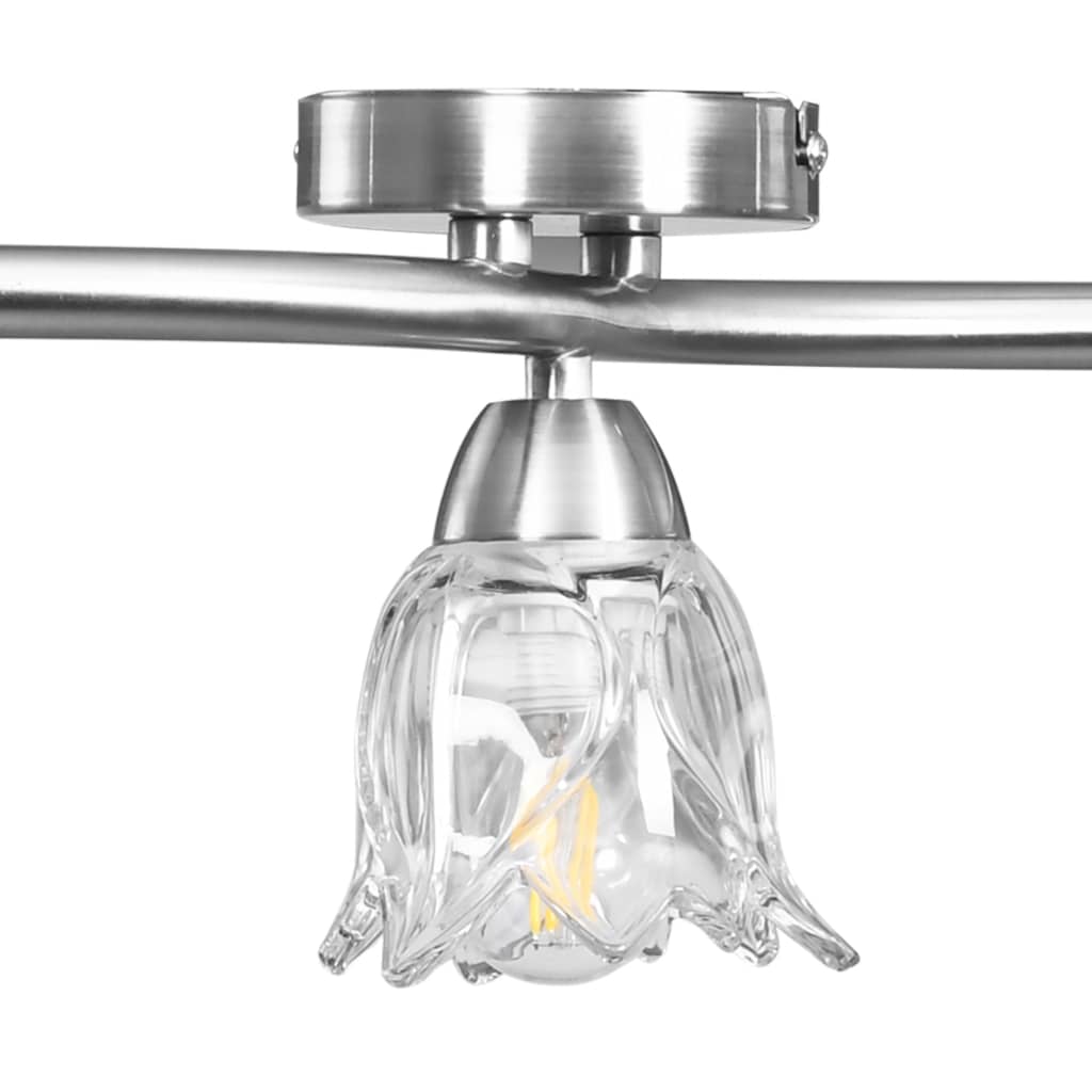 Lampadario Con Paralumi In Vetro Per 3 Lampadine E14
