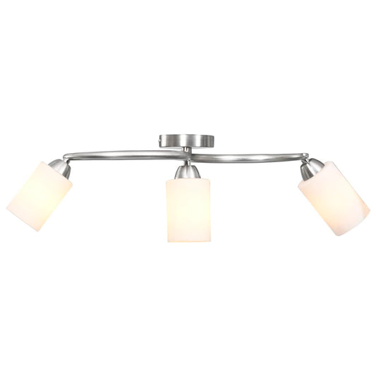 Lampadario Paralume In Ceramica A Bianco 3 Lampadine E14