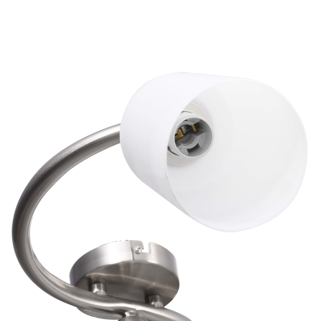 Lampadario Paralume In Ceramica A Bianco 3 Lampadine E14