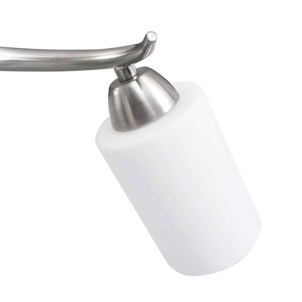 Lampadario Paralume In Ceramica A Bianco 3 Lampadine E14