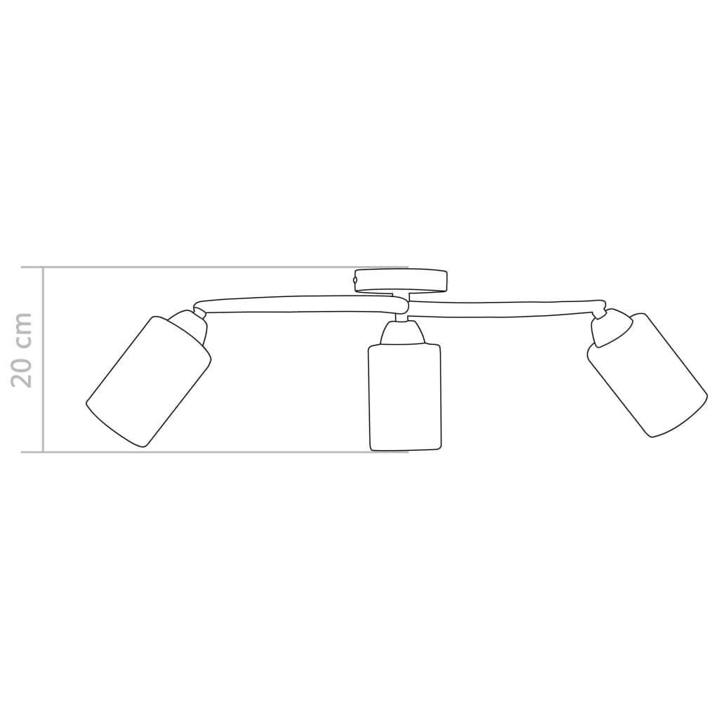 Lampadario Paralume In Ceramica A Bianco 3 Lampadine E14