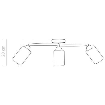 Lampadario Paralume In Ceramica A Bianco 3 Lampadine E14