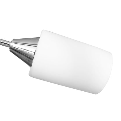Lampadario Paralumi In Ceramica 5 Lampadine E14 Bianco A
