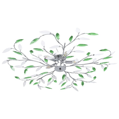 Lampada Da Soffitto E Bianco In Cristalli Acrilici 5 E14