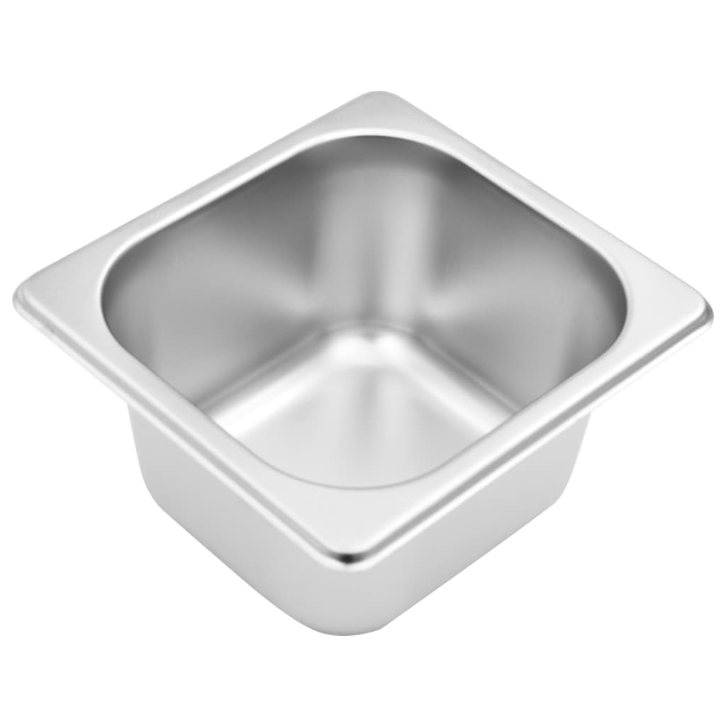 Supporto Gastronorm Con 6 Contenitori Gn 1/6 In Acciaio Inox