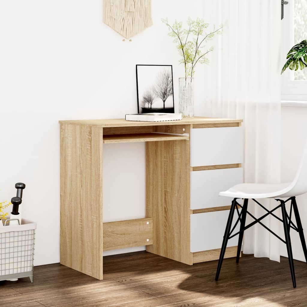 Scrivania 90X45X76 Cm In Legno Multistrato