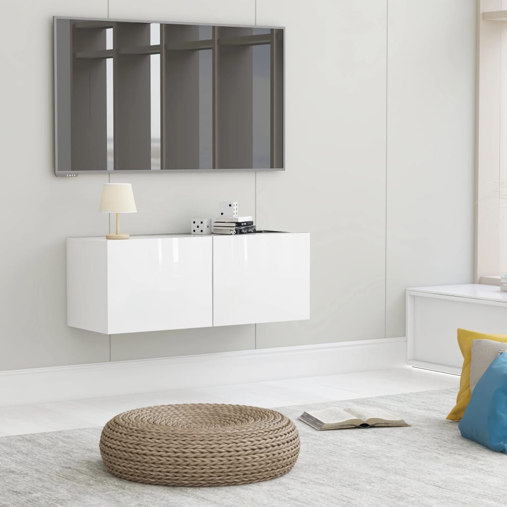 Mobili Tv A Parete 2Pz 80X30X30 Cm