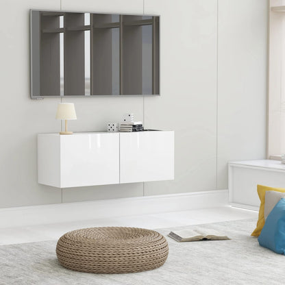Mobili Tv A Parete 2Pz 80X30X30 Cm