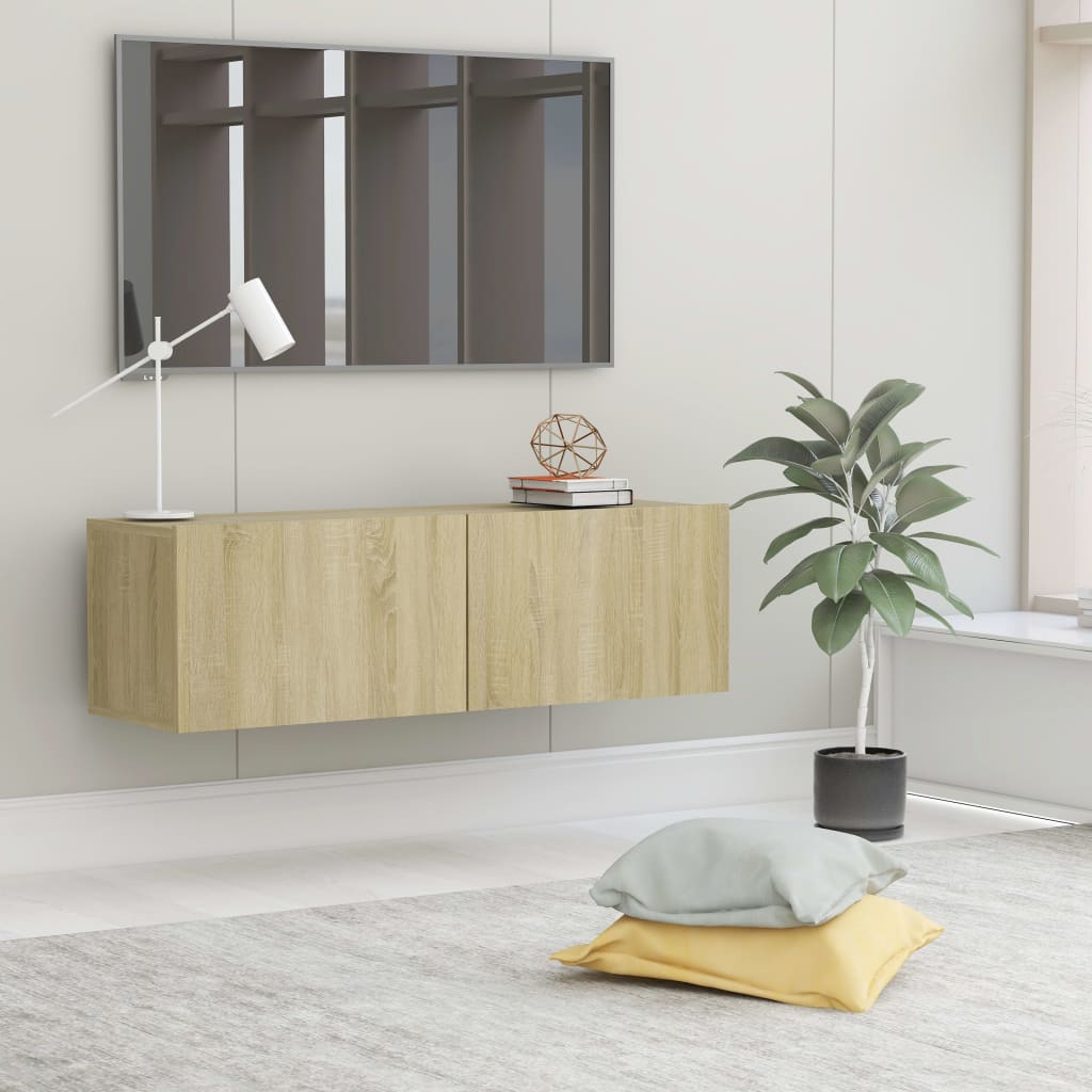 Mobili Tv A Parete 2Pz 80X30X30 Cm