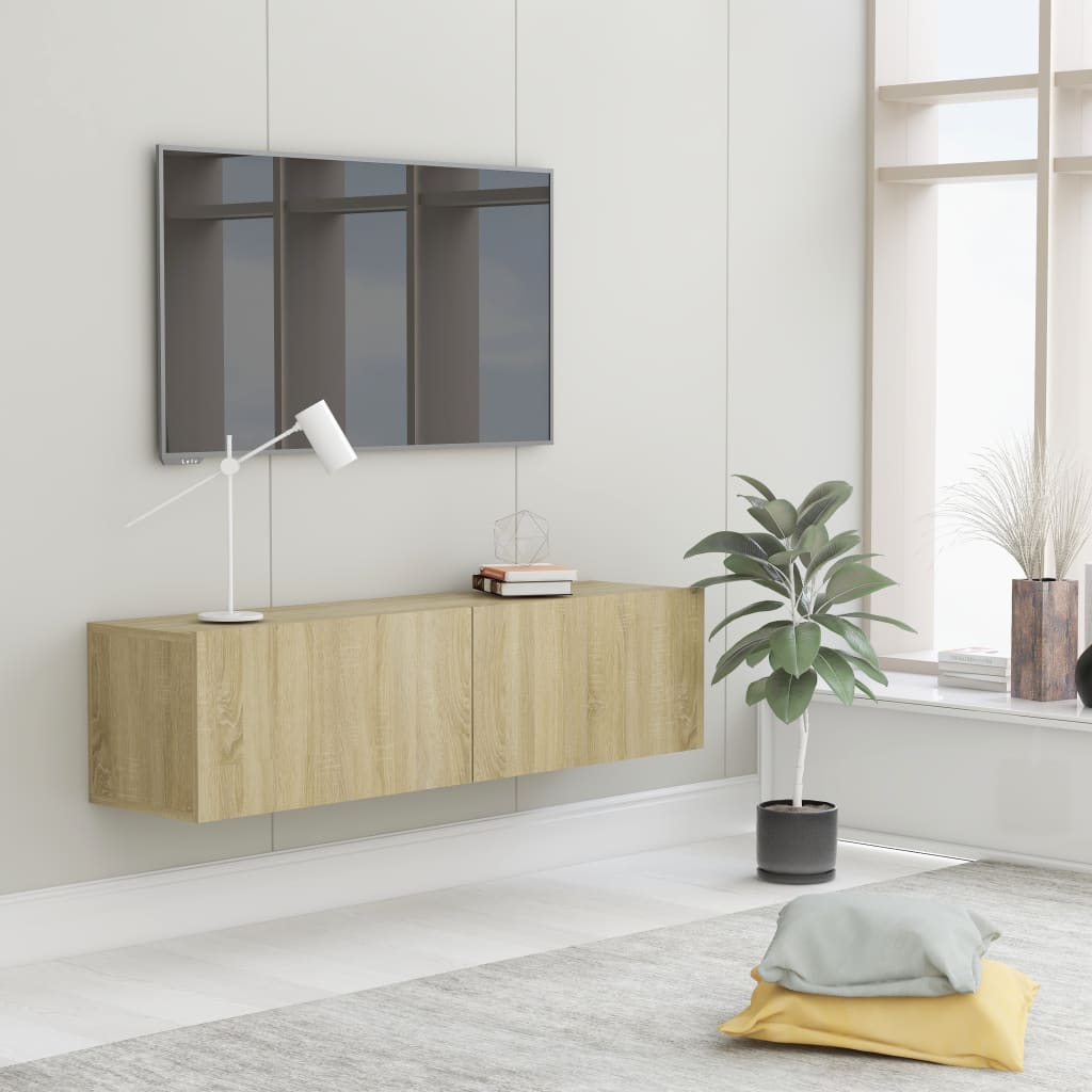 Mobili Tv A Parete 2Pz 80X30X30 Cm