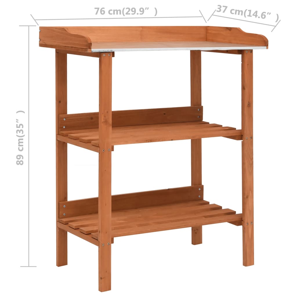 Supporto Per Piante 76X37X89 Cm In Legno Di Abete