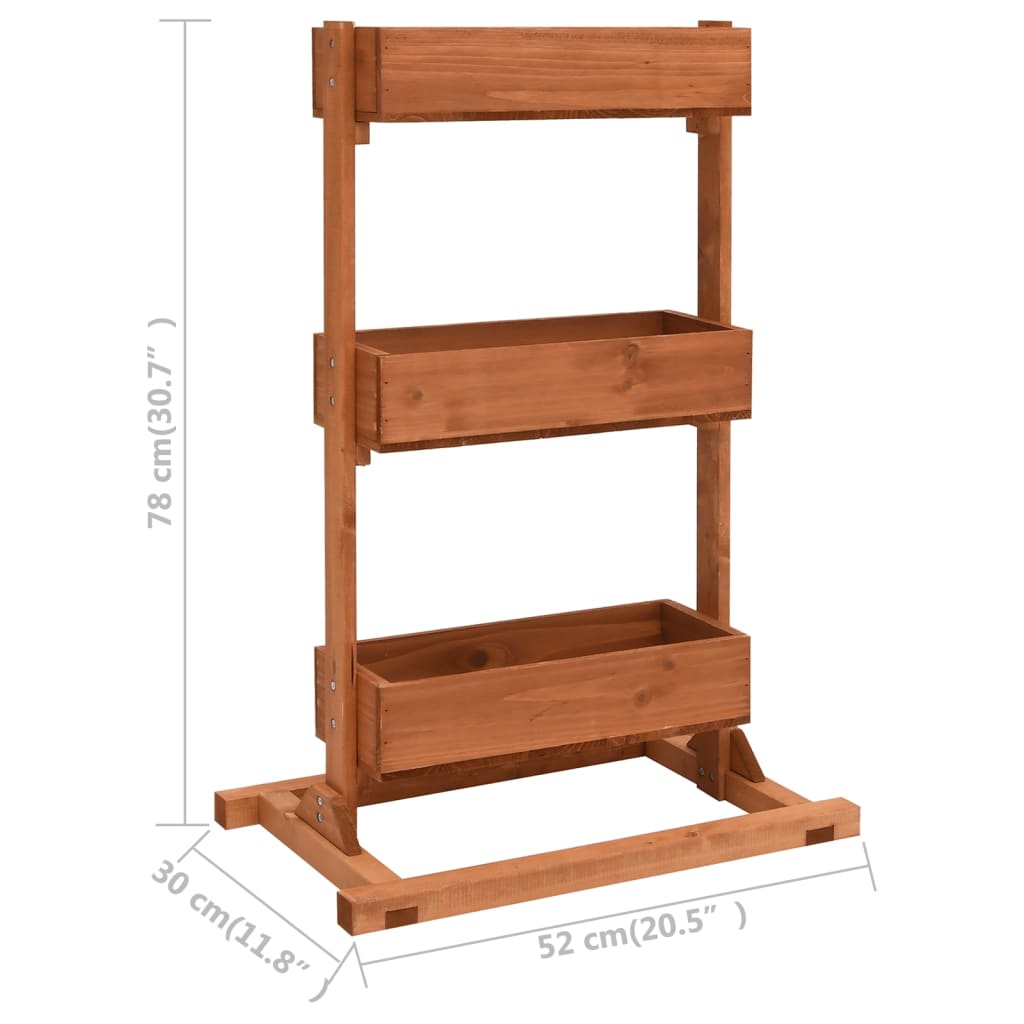 Fioriera 52X30X78 Cm In Legno Di Abete