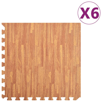 Tappetino A Incastro 24 Pz Venature Legno 8,64 ㎡ Schiuma Eva