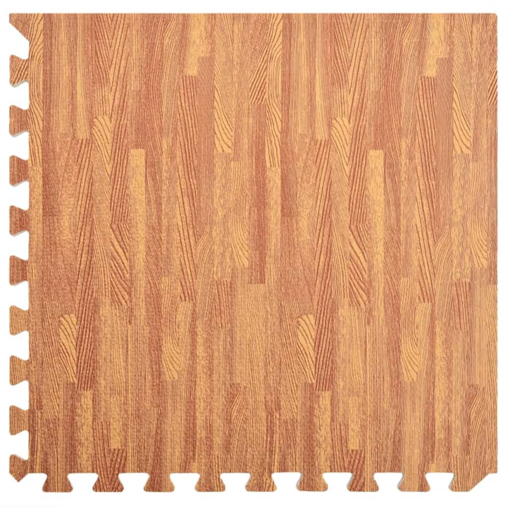 Tappetino A Incastro 24 Pz Venature Legno 8,64 ㎡ Schiuma Eva