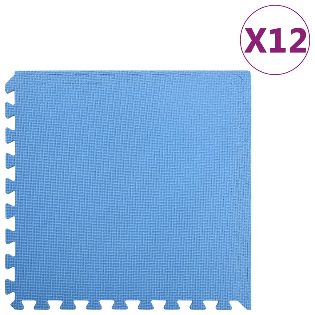Tappetino A Incastro 24 Pz Venature Legno 8,64 ㎡ Schiuma Eva