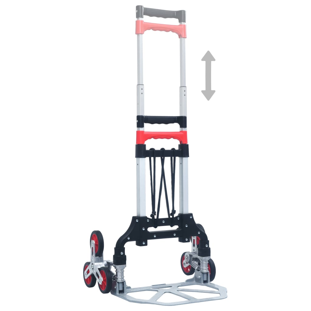 Carrello Per Scale Pieghevole 70 Kg In Alluminio Argento