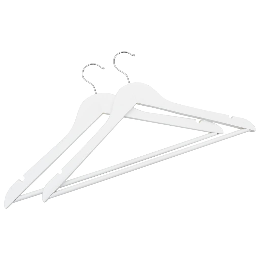 Set Appendiabiti 100 Pz Antiscivolo Bianchi In Legno Massello