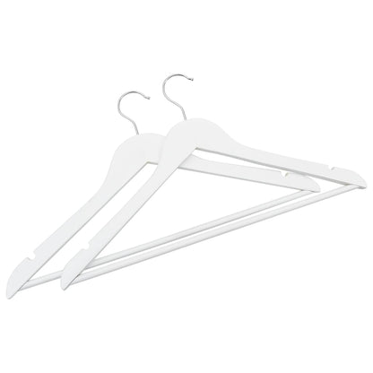Set Appendiabiti 100 Pz Antiscivolo Bianchi In Legno Massello