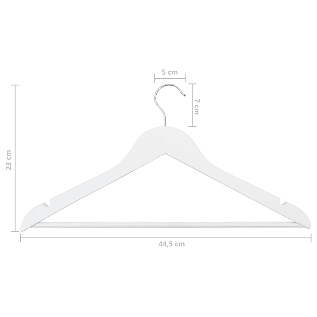 Set Appendiabiti 100 Pz Antiscivolo Bianchi In Legno Massello