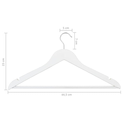 Set Appendiabiti 100 Pz Antiscivolo Bianchi In Legno Massello