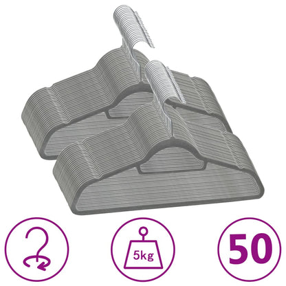 Set Appendiabiti 50 Pz Antiscivolo In Velluto