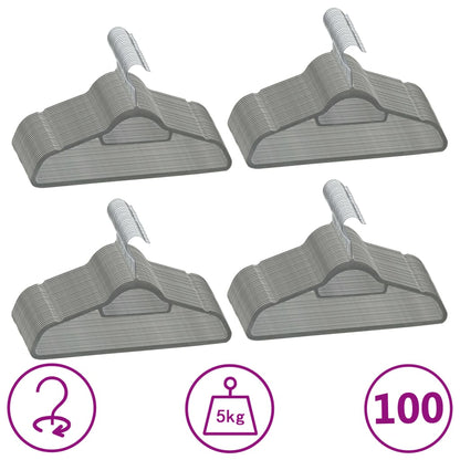 Set Appendiabiti 50 Pz Antiscivolo In Velluto