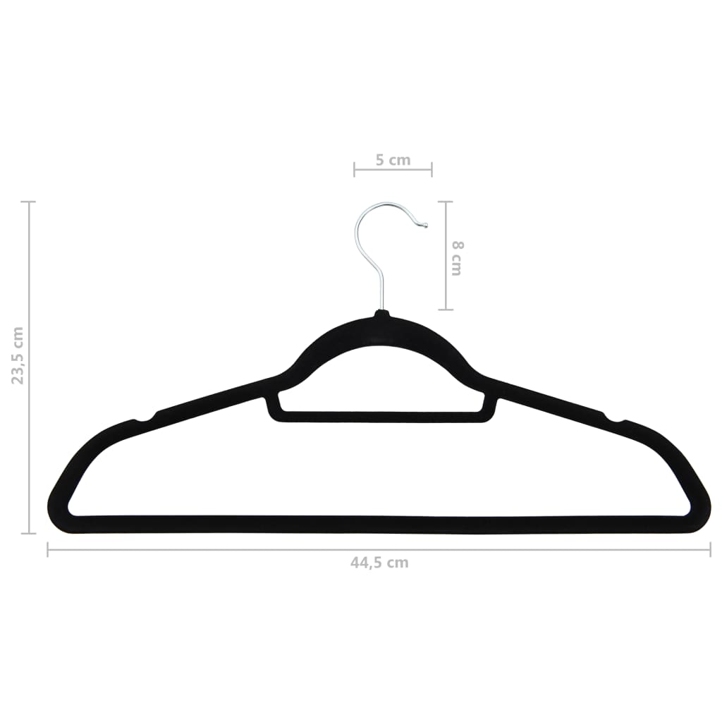 Set Appendiabiti 50 Pz Antiscivolo In Velluto