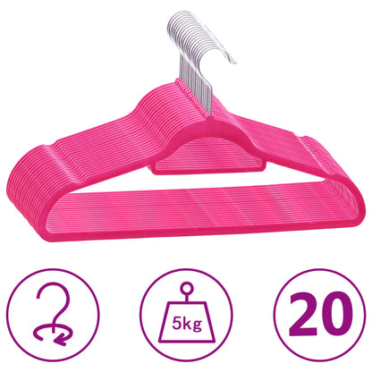 Set Appendiabiti 50 Pz Antiscivolo In Velluto