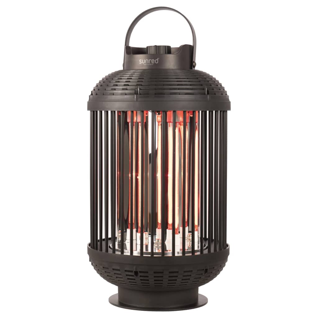Sunred Lampada Riscaldante Da Tavolo Indox 1200 W Alogeno Nero