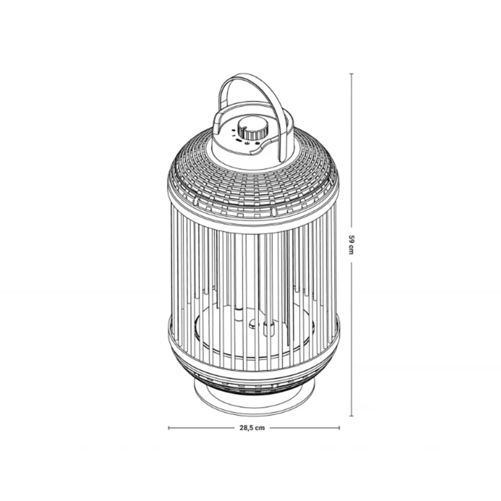 Sunred Lampada Riscaldante Da Tavolo Indox 1200 W Alogeno Nero
