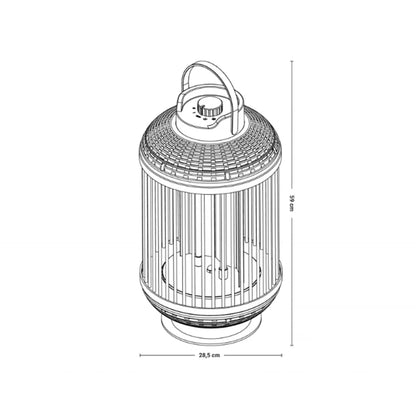 Sunred Lampada Riscaldante Da Tavolo Indox 1200 W Alogeno Nero