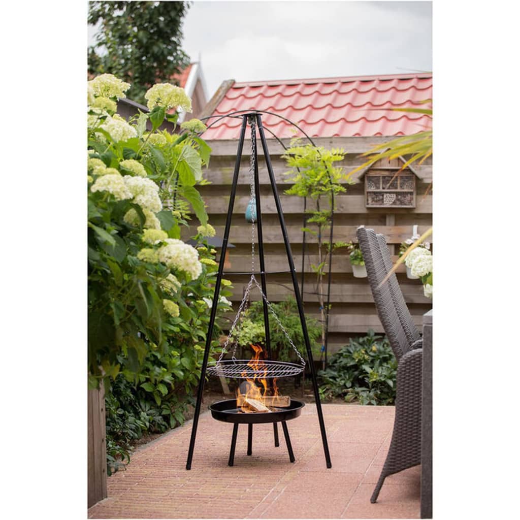 Redfire Griglia Da Giardino Con Treppiede E Braciere 50 Cm Nera