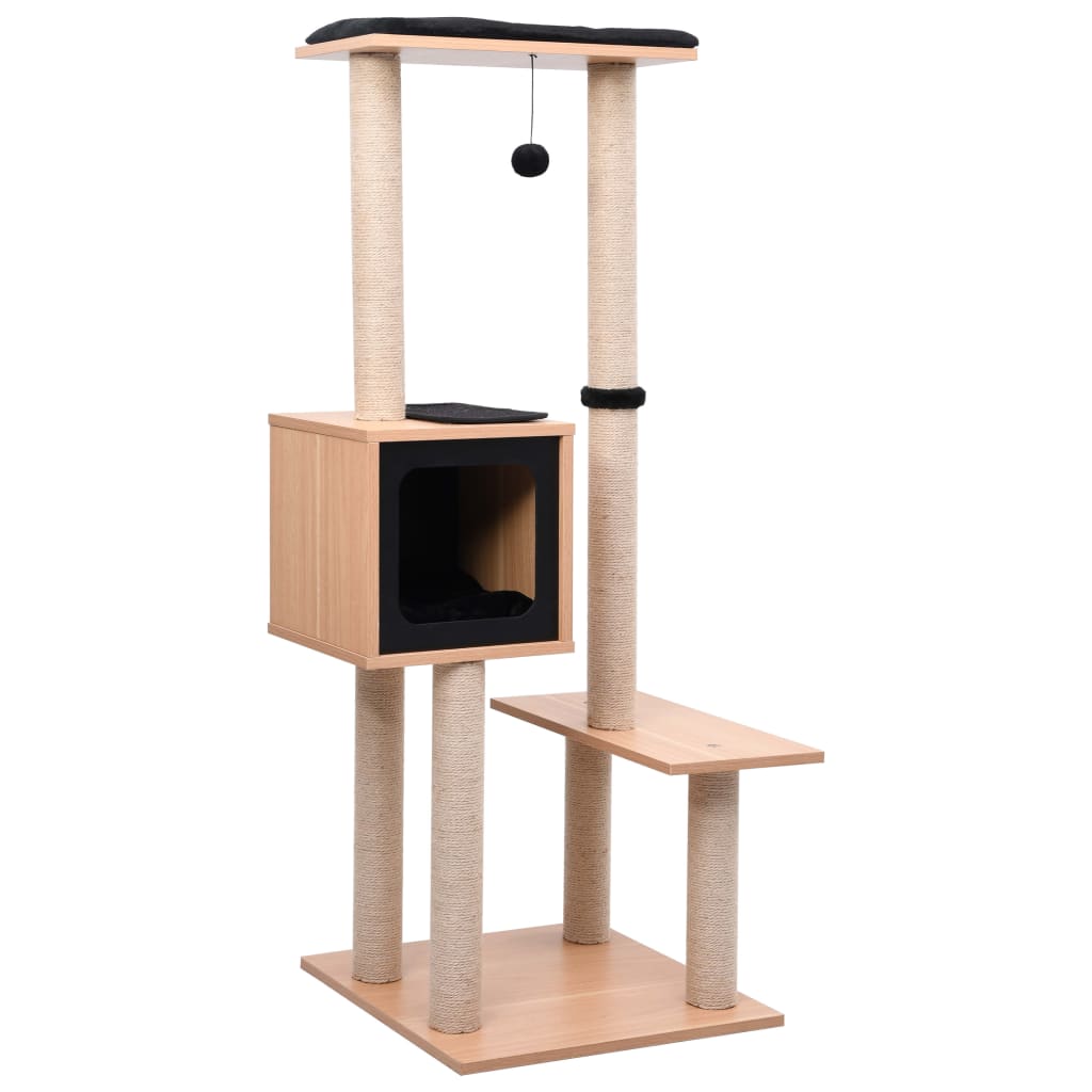 Albero Per Gatti Con Tappeto Tiragraffi In Sisal 129 Cm