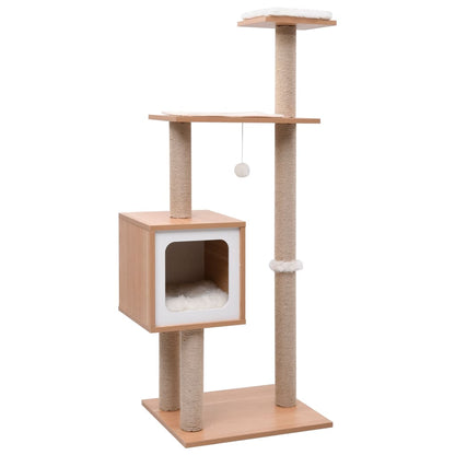 Albero Per Gatti Con Tappeto Tiragraffi In Sisal 123 Cm