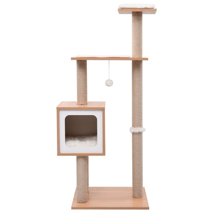Albero Per Gatti Con Tappeto Tiragraffi In Sisal 123 Cm