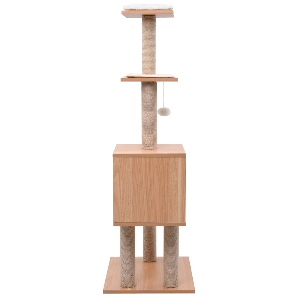 Albero Per Gatti Con Tappeto Tiragraffi In Sisal 123 Cm