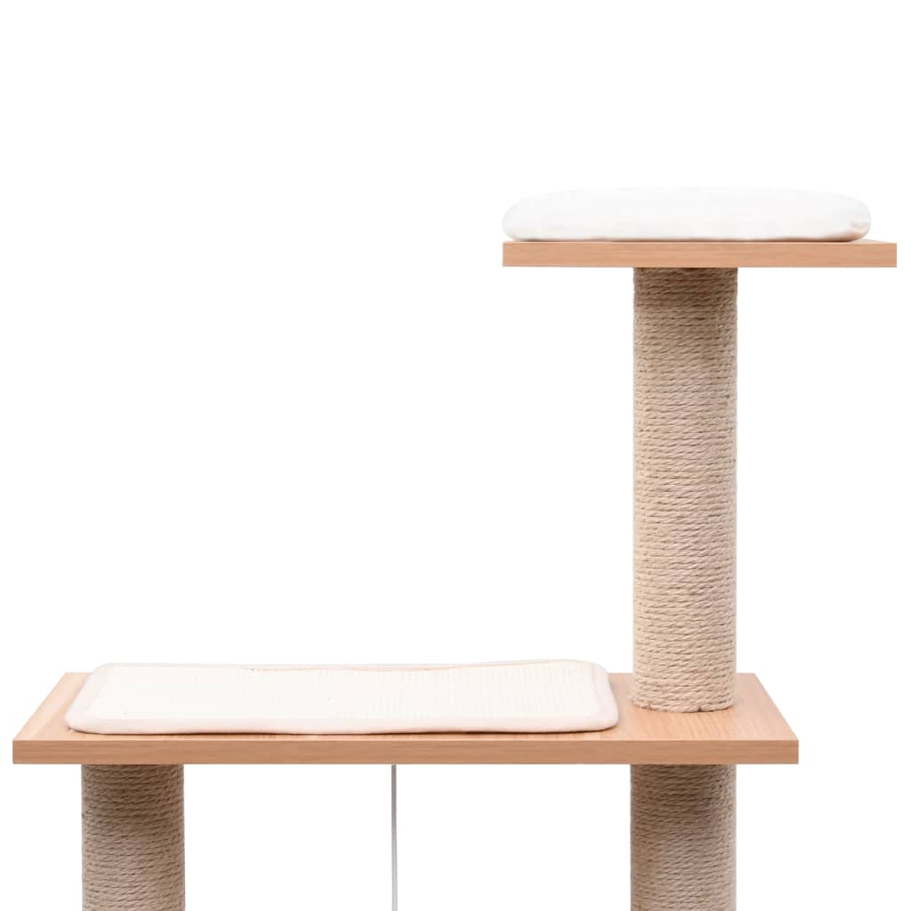 Albero Per Gatti Con Tappeto Tiragraffi In Sisal 123 Cm