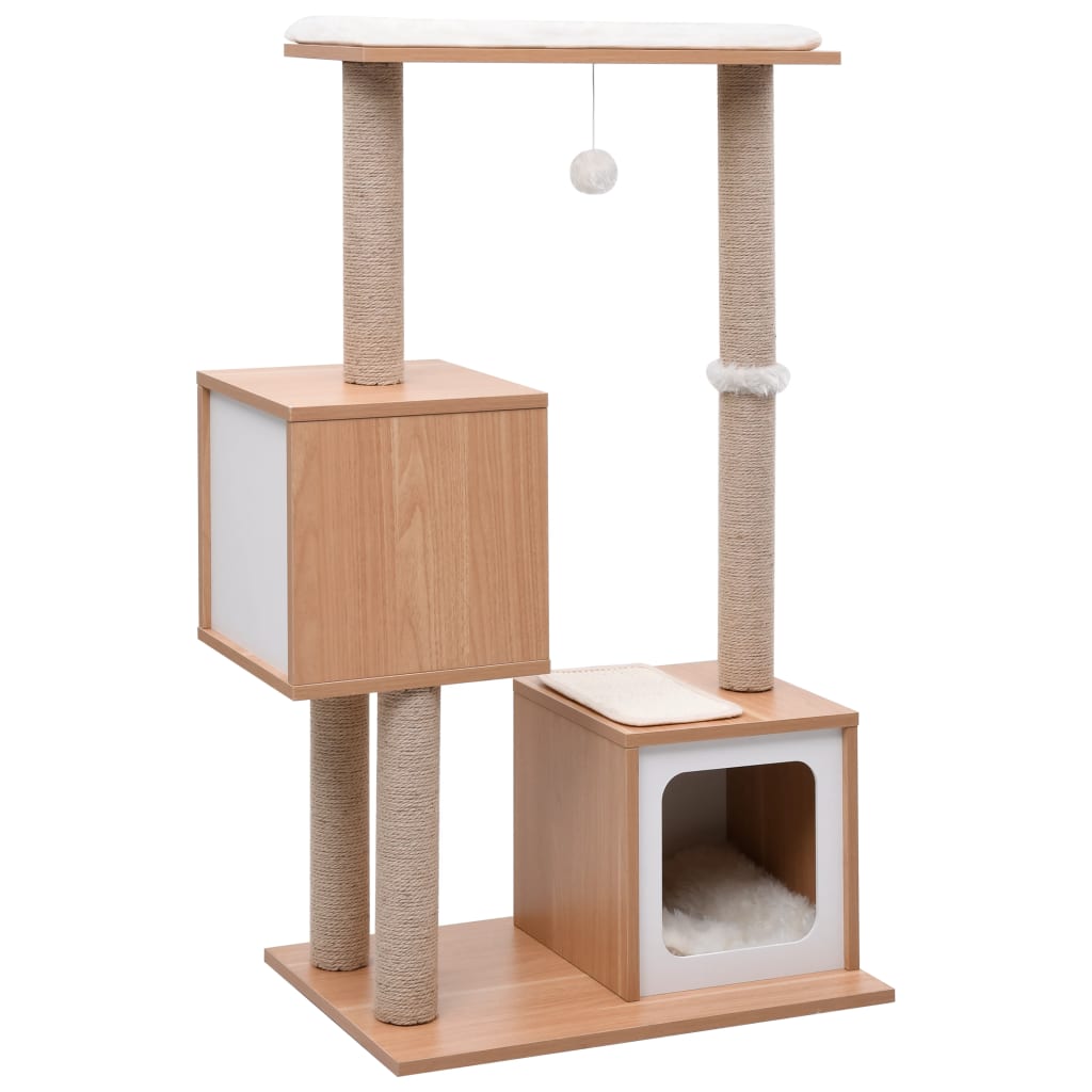 Albero Per Gatti Con Tappeto Tiragraffi In Sisal 104 Cm