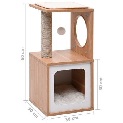 Albero Per Gatti Con Tappeto Tiragraffi In Sisal 60 Cm