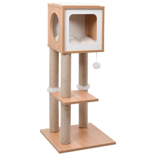 Albero Per Gatti Con Tappeto Tiragraffi In Sisal 90 Cm