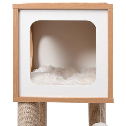 Albero Per Gatti Con Tappeto Tiragraffi In Sisal 90 Cm