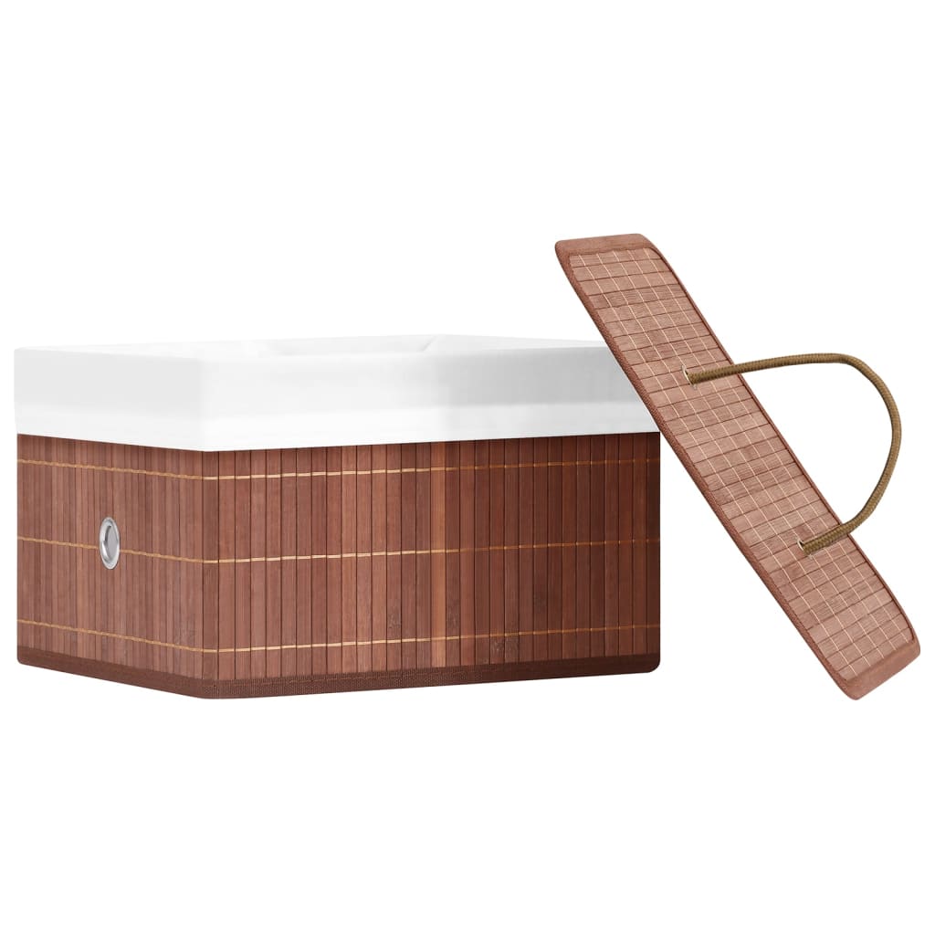 Scatole Portaoggetti 4 Pz In Bambù Marroni