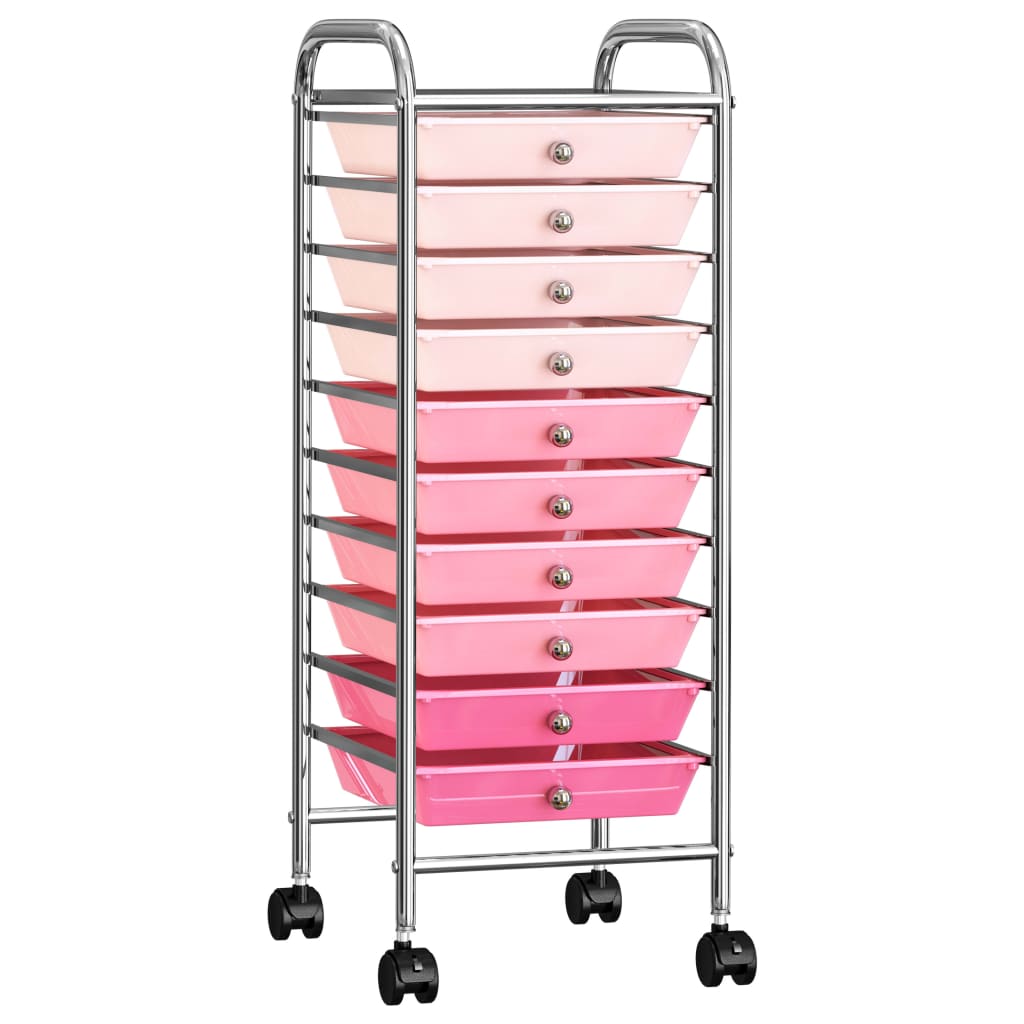 Carrello Portaoggetti Xxl 15 Cassetti In Plastica
