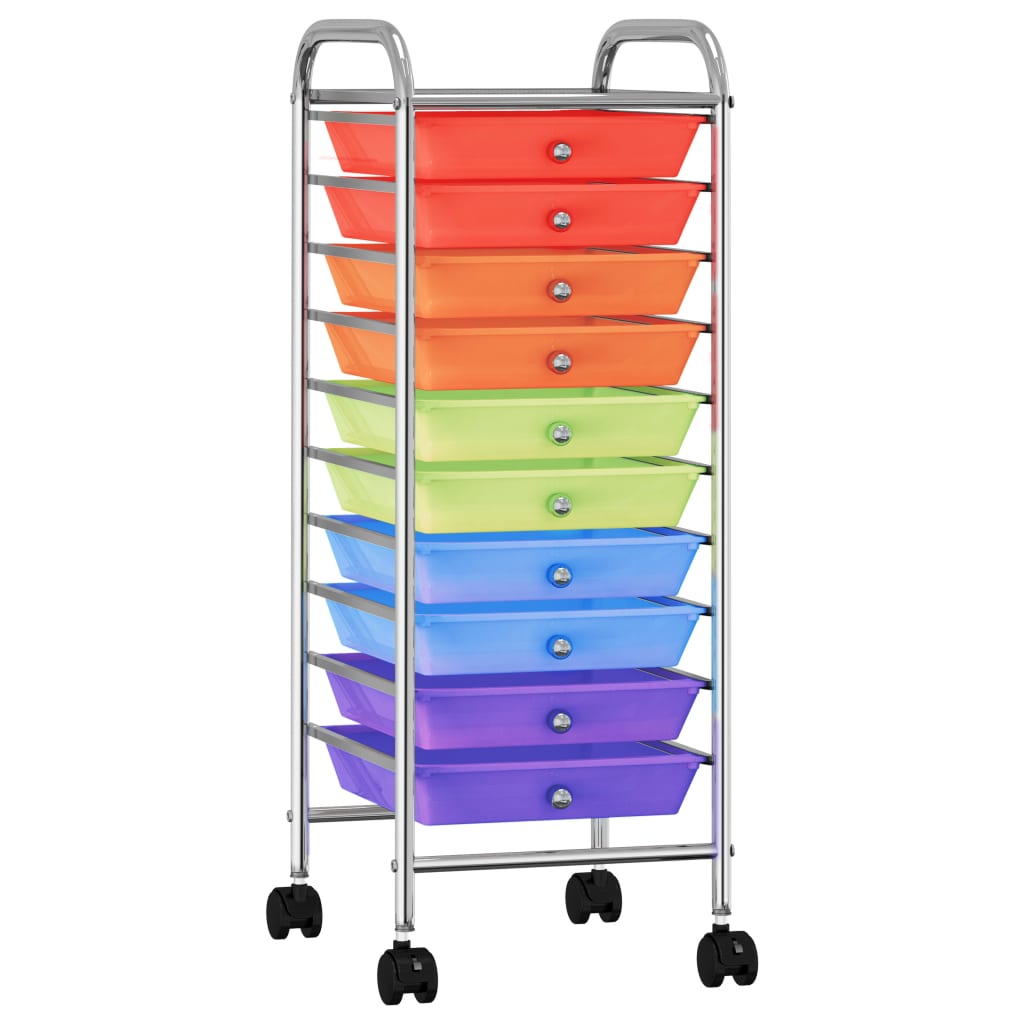 Carrello Portaoggetti Xxl 15 Cassetti In Plastica